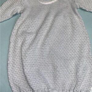 Paty Knit Cotton Gown in Gray